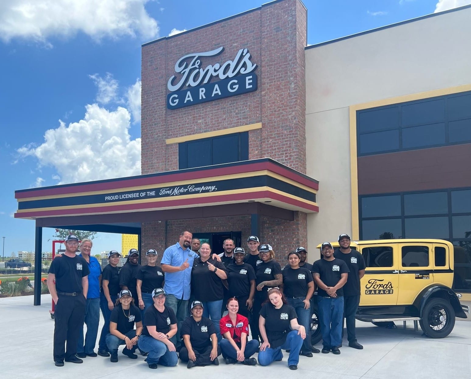 group of people in front of store